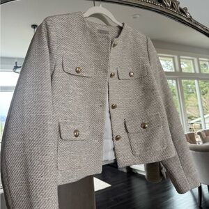 Elegant Cream Tweed Jacket